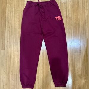 NWT White Fox Sweatpants Burgundy